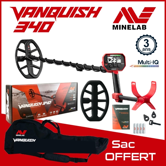 Vanquish 340 comprenant le sac de transport est le detecteur de metaux qu'il vous faut absolument.