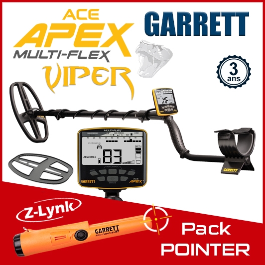 Garrett Ace Apex avec Pro-Pointer AT et sac de transport pour le rangement du détecteur de métaux