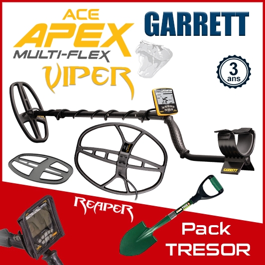Détecteur Garrett Apex avec 2 disques pour gagner en profondeur de prospection