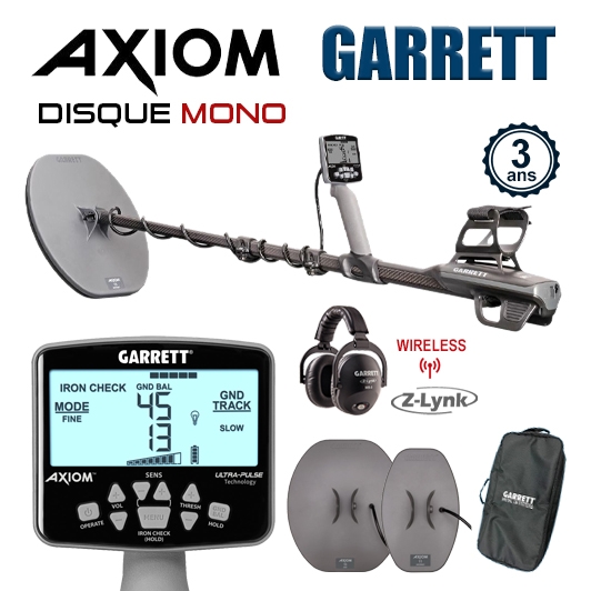 Détecteur d'or Garrett : Axiom avec disque Mono