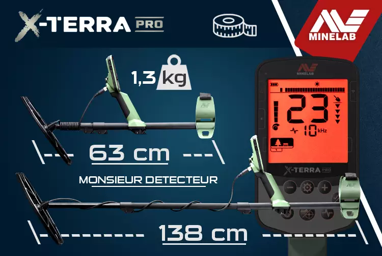 Minelab X-Terra Pro : un détecteur léger, compact et robuste