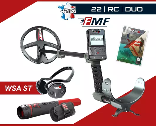 Détecteur XP Deus 2 RC équipé du disque 22FMF et du Pack Duo Access XP Deus 2 RC équipé du disque 22 cm FMF et du Pack Duo Access