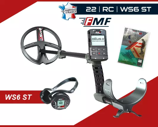 Détecteur XP Deus 2 RC équipé du disque 22FMF et du casque WS6 ST XP Deus 2 RC équipé du disque 22FMF et du casque WS6 ST