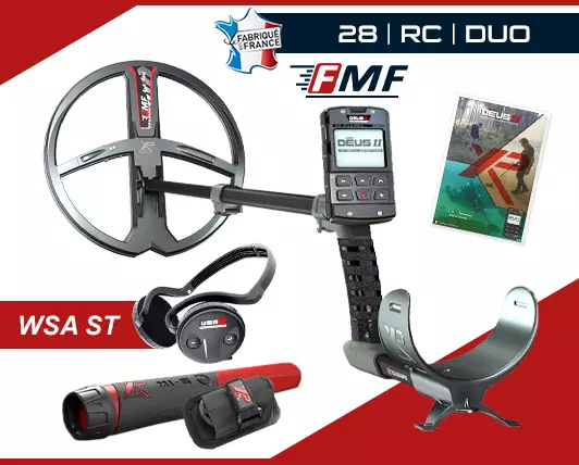 XP Deus 2 RC équipé du disque 28 cm et du Pack Duo Access