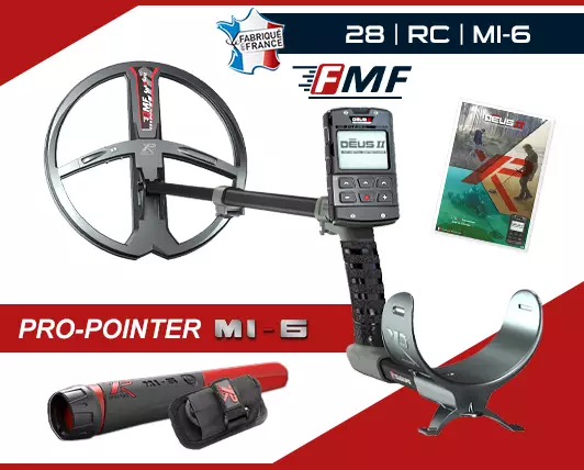 XP Deus 2 XP Deus 2 RC équipé du grand disque 28FMF et Pointer MI-6disque 22FMF et Pointer MI-6